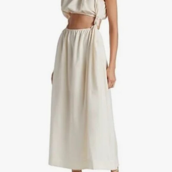 Farm Rio Off the Shoulder Maxi Dress - Off White - NWT Size XS - Picture 4 of 6